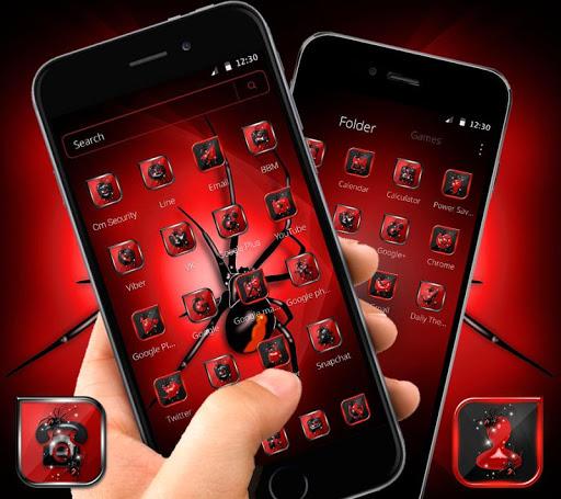 Red Dark Black Spider Launcher Theme 🕷️🕸️ - عکس برنامه موبایلی اندروید