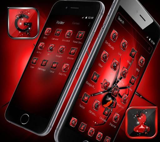 Red Dark Black Spider Launcher Theme 🕷️🕸️ - عکس برنامه موبایلی اندروید