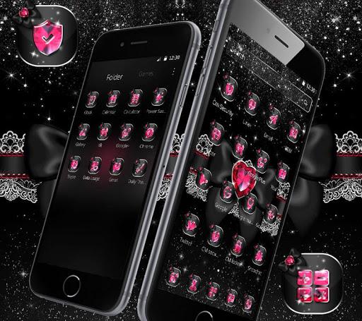 Golden Black Pink Heart Diamond Theme 🎀 - Image screenshot of android app