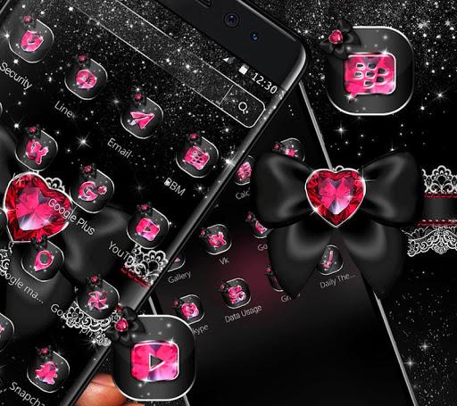 Golden Black Pink Heart Diamond Theme 🎀 - عکس برنامه موبایلی اندروید
