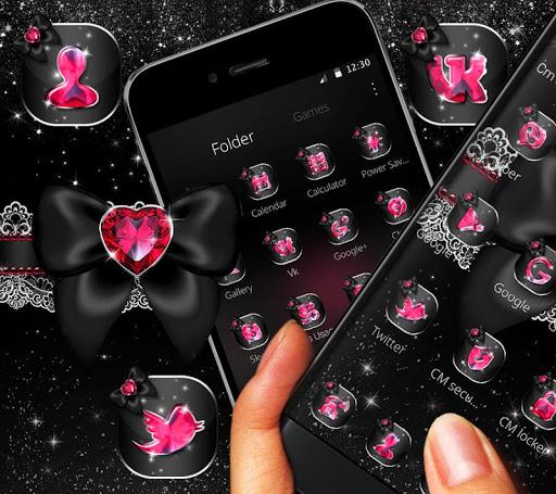 Golden Black Pink Heart Diamond Theme 🎀 - عکس برنامه موبایلی اندروید