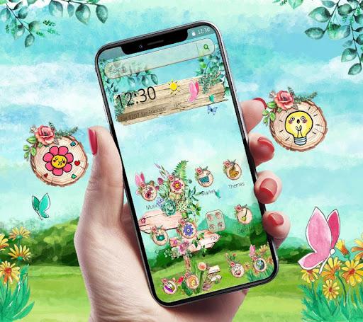 Green Floral Garden Theme - Image screenshot of android app