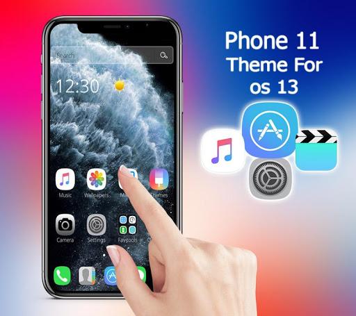 NEW Theme for Phone 11 pro OS 13 Launcher - Image screenshot of android app