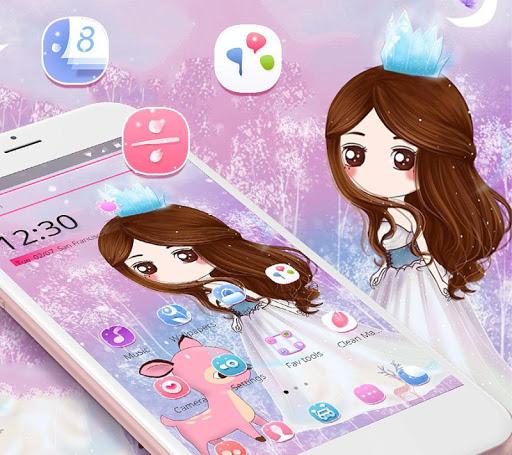 Adorable Winter Queen Theme - Image screenshot of android app