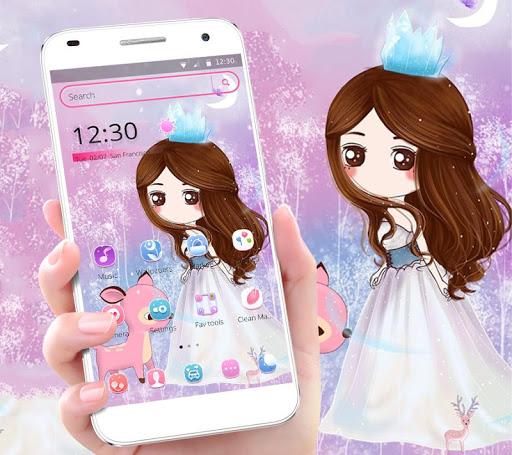 Adorable Winter Queen Theme - Image screenshot of android app