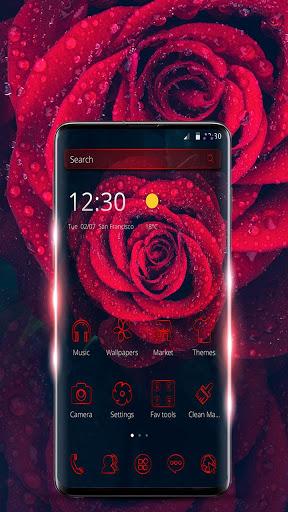 Glamorous Red Rose Launcher - عکس برنامه موبایلی اندروید