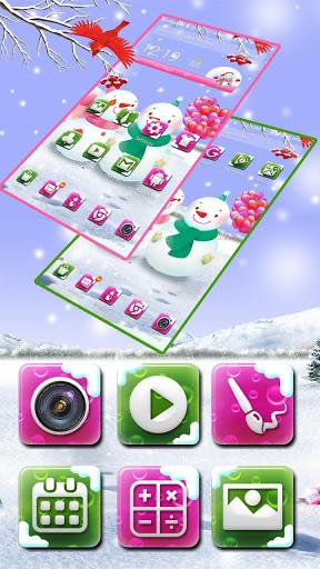 Snowman 3D Parallax Theme - Image screenshot of android app