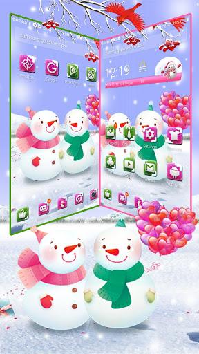 Snowman 3D Parallax Theme - Image screenshot of android app