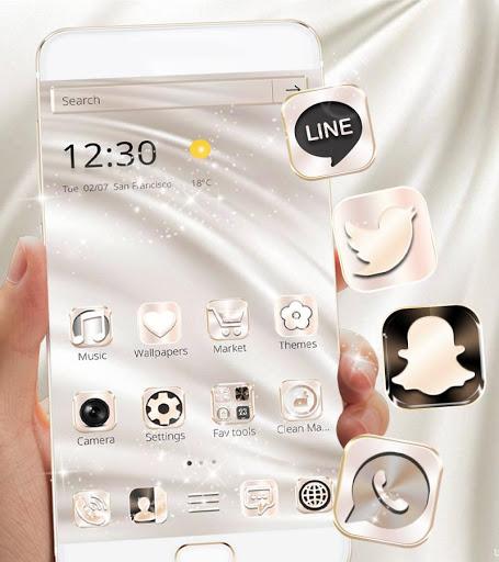 Silk White Gold Theme Elegance - عکس برنامه موبایلی اندروید