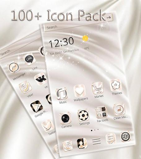 Silk White Gold Theme Elegance - عکس برنامه موبایلی اندروید