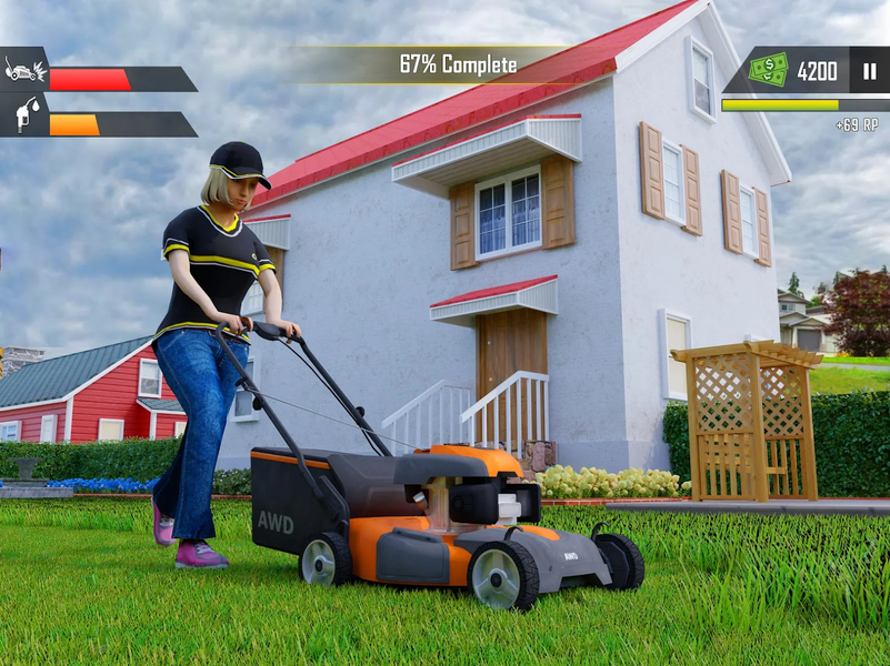 Mowing Simulator - Lawn Grass - Gameplay image of android game