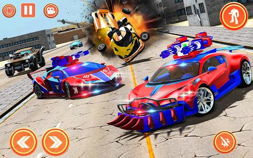 US Police Robot Car Race Shooting Game - Image screenshot of android app