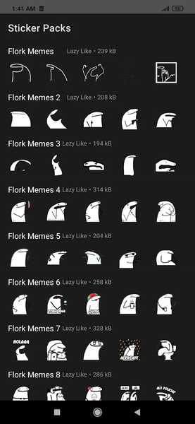 Stickers de Flork Memes para W - عکس برنامه موبایلی اندروید