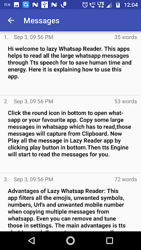 Message Reader - عکس برنامه موبایلی اندروید