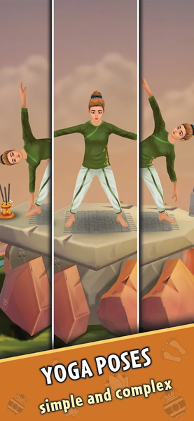 Yoga Quest Relaxing Puzzle - Gameplay image of android game