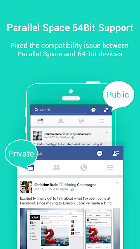 Parallel Space - 64Bit Support - عکس برنامه موبایلی اندروید