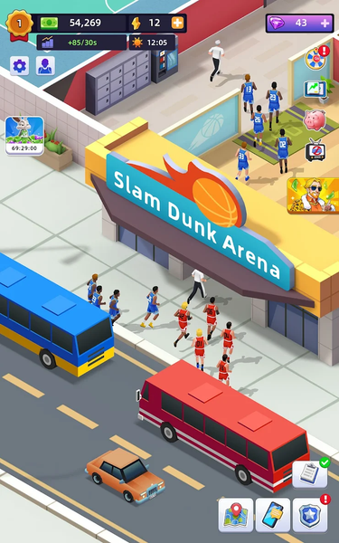 Idle Basketball Arena Tycoon - Gameplay image of android game