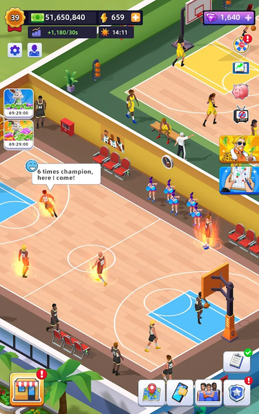 Idle Basketball Arena Tycoon - Gameplay image of android game