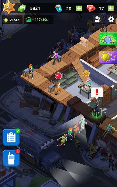 Idle Survivor Fortress Tycoon - Gameplay image of android game