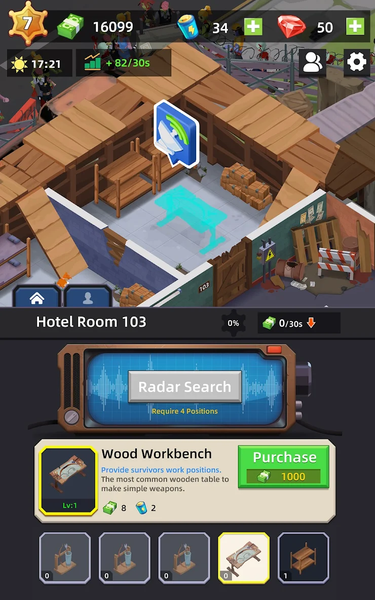 Idle Survivor Fortress Tycoon - Gameplay image of android game