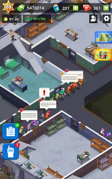 Idle Survivor Fortress Tycoon - Gameplay image of android game