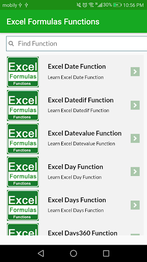 Learn Excel Formulas Functions - Image screenshot of android app