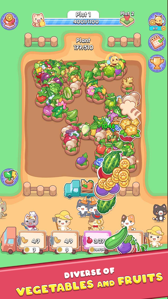 Kitty Farm Harvest - Gameplay image of android game