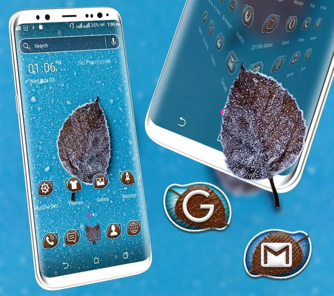 Leaf Launcher Theme - Image screenshot of android app