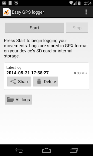Easy GPS logger - عکس برنامه موبایلی اندروید