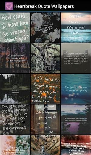 Heartbreak Quote Wallpapers - Image screenshot of android app