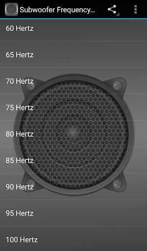 Subwoofer Frequency Test - Image screenshot of android app