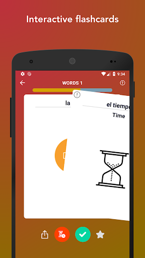 Learn Spanish Vocabulary Words - Image screenshot of android app