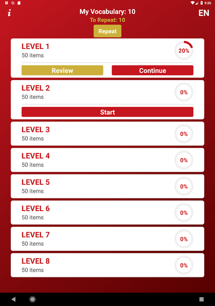 Tobo: Learn Turkish Vocabulary - عکس برنامه موبایلی اندروید