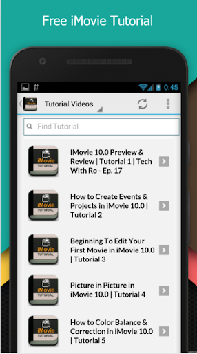Best iMovie Tutorial - Image screenshot of android app