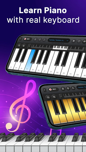 Learn Piano with Keyboard - عکس برنامه موبایلی اندروید
