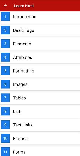Learn Web Programming Offline - Image screenshot of android app