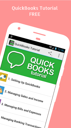 Quick Books Tutorial - Image screenshot of android app