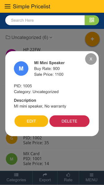 Simple Pricelist - عکس برنامه موبایلی اندروید