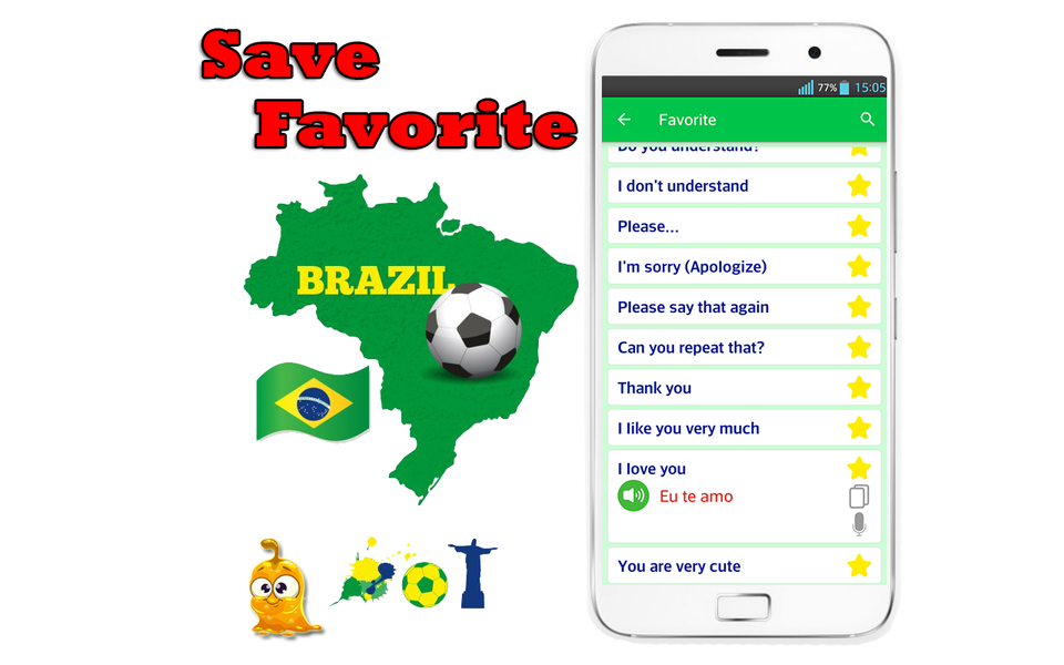 Learn Brazilian Portuguese - Image screenshot of android app