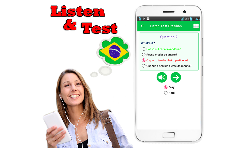 Learn Brazilian Portuguese - عکس برنامه موبایلی اندروید