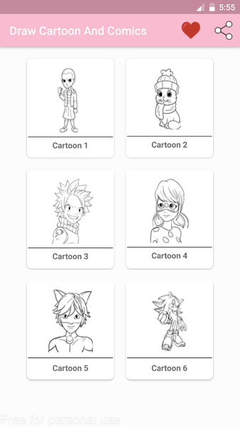 How To Draw Cartoon & Comics - Image screenshot of android app