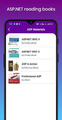 Learn ASP.NET - عکس برنامه موبایلی اندروید