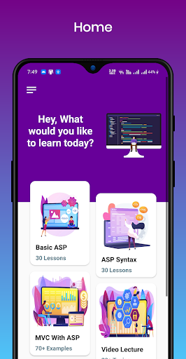 Learn ASP.NET - Image screenshot of android app