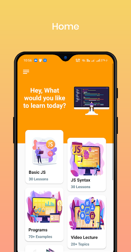 Learn JavaScript - Image screenshot of android app