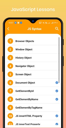 Learn JavaScript - Image screenshot of android app