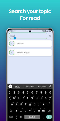 Learn PHP - عکس برنامه موبایلی اندروید