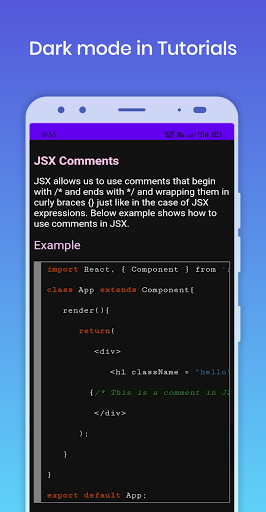 Learn React JS - عکس برنامه موبایلی اندروید