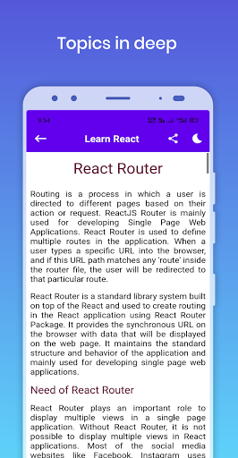 Learn React JS - عکس برنامه موبایلی اندروید