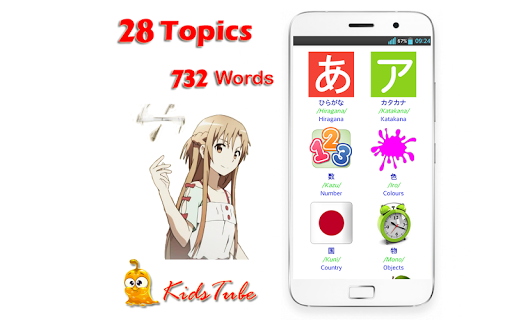 Learn Japanese For Kids - Image screenshot of android app