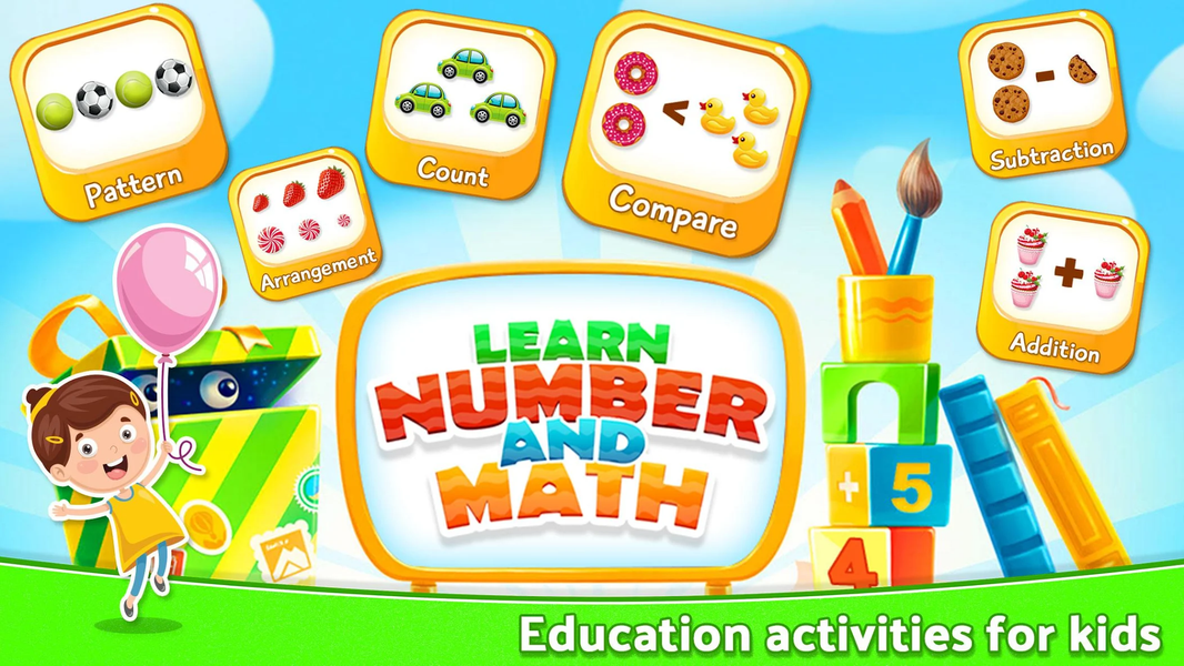 Kindergarten Math Game For Kid - عکس بازی موبایلی اندروید